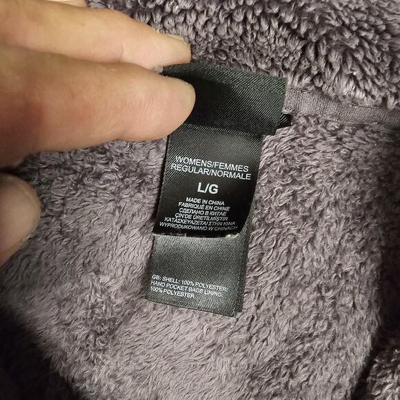 The North Face Jacket Womens Large Osito Gray Fleece Preppy Outdoor Skiing Y2K - Picture 7 of 12